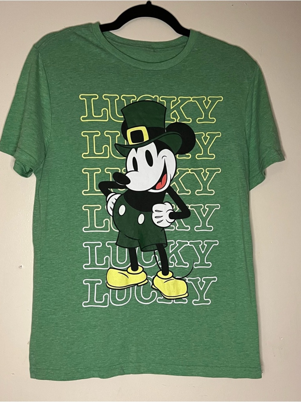 Disney Mickey Mouse Green Graphic Tee - Soft Mint